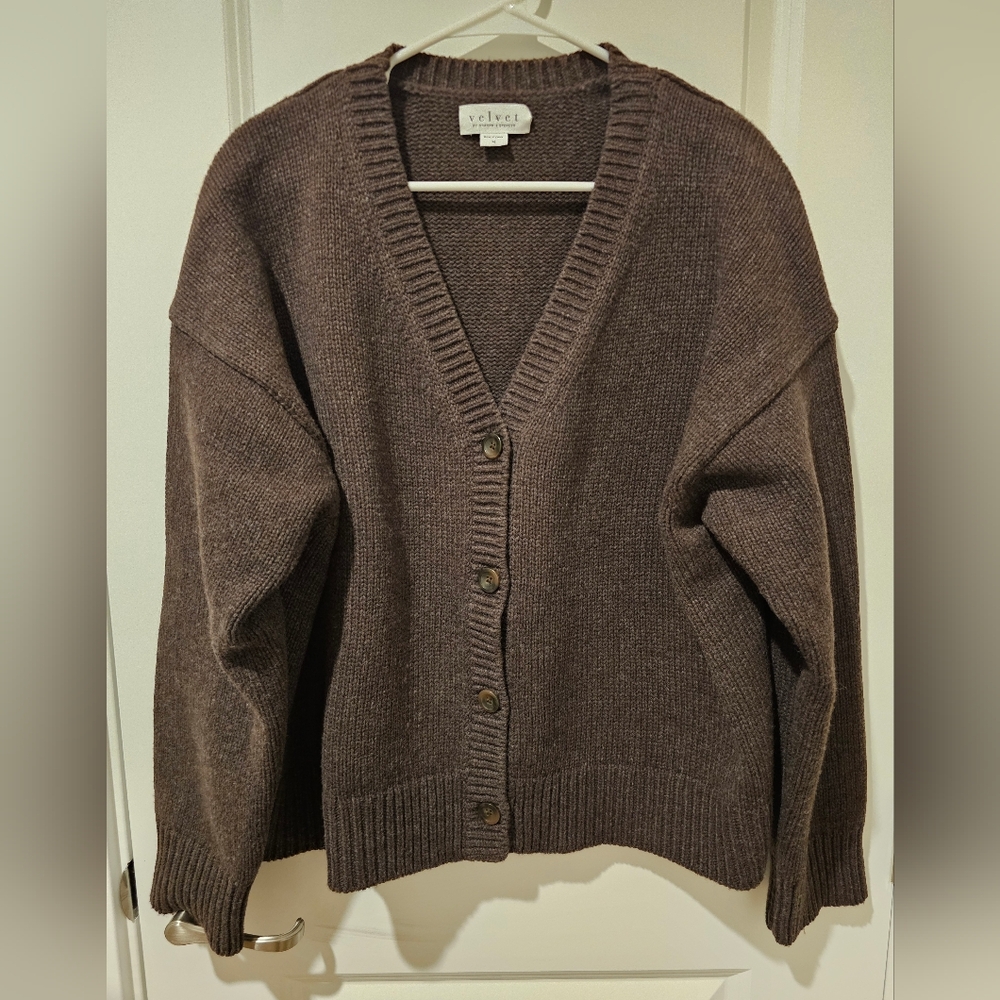 Velvet by Graham & Spencer Brown Cardigan